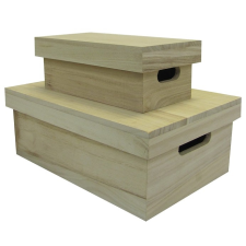 Fa doboz szett 2 darabos 29,7cm x 19,8cm x 9cm dekorálható tárgy