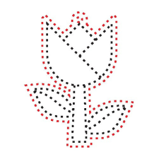  Fa figura 5db/csomag - Tulipán dekorációs kellék