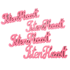  Fa Isten hozott felirat málna 15cm 4db-os dekorációs kellék