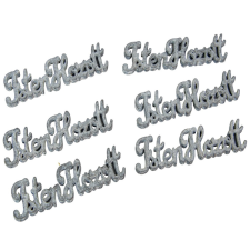  Fa Isten hozott felirat szürke 10cm 6db-os csomag dekorációs kellék