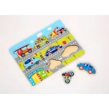  Fa járművek 8 darabos puzzle puzzle, kirakós