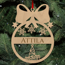  Fa karácsonyfadísz - Egyedi neves - Karácsonyfa karácsonyfadísz