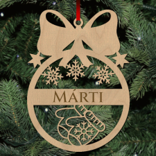  Fa karácsonyfadísz - Egyedi neves - Kesztyű karácsonyfadísz