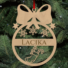  Fa karácsonyfadísz - Egyedi neves - Zokni karácsonyfadísz