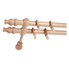  Fa karnis, kétsoros, 120 cm, natúr karnis, függönyrúd