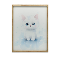 FA KERETES PLAKÁT CAT CZAR 50x70 CM grafika, keretezett kép