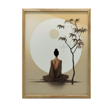  FA KERETES PLAKÁT FALRA BÉKE EGYENSÚLYBAN 50x70 CM grafika, keretezett kép