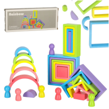 Fa Montessori szivárvány puzzle puzzle, kirakós
