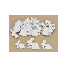  Fa nyuszi krém fa dekor 3 méretben 30 db / csomag dekorációs kellék