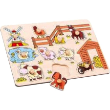  Fa puzzle 29,5x21,8x1,8 cm, tanya HJ98103 puzzle, kirakós