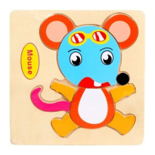 Fa puzzle - Egér (10 db-os készségfejlesztő játék) fajáték