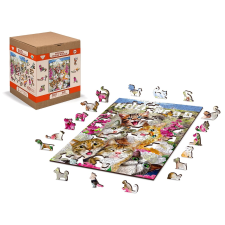 fa puzzle Hollywoodi cicák - 2 az 1-ben puzzle, kirakós