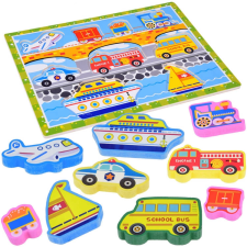 Fa puzzle játék - Járművek formázása puzzle, kirakós