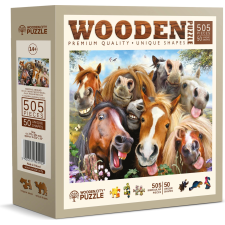 Fa Puzzle Ló Témával - Wooden City puzzle, kirakós