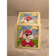  Fa puzzle - nyuszi 9 db-os (11x11x1 cm) puzzle, kirakós