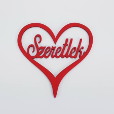  Fa szeretlek szívben piros 10cm dekorációs kellék