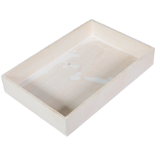  Fa tálca peremes fehér M5x30x20 dekorációs kellék