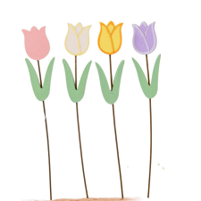  Fa tulipán beszúrós M17cm dekorációs kellék
