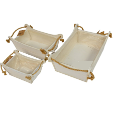  Fa ültető szett kötél füllel fehér 32-26-19cm 3db-os dekorációs kellék