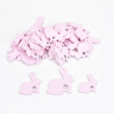  Fa virágmintás nyuszik 30db/cs. rózsaszín dekorációs kellék