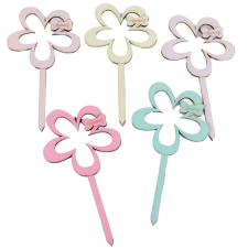  Fa virágos tavasz feliratos 13,5cm 5db-os dekorációs kellék