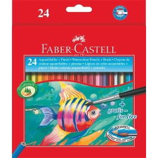 Faber-Castell Akvarell ceruza készlet, hatszögletű, ecsettel, FABER-CASTELL, 24 különböző szín ceruza