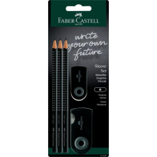 Faber-Castell "B" Grafit ceruza készlet - Fekete (3 db / csomag) (217059) ceruza