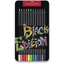  FABER-CASTELL Black Edition, fémdobozban, 12 szín (4005401164135) ceruza