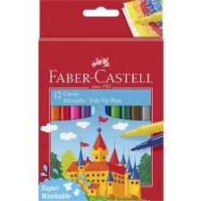  FABER-CASTELL Filctoll készlet, FABER-CASTELL, 12 különböző szín"Castle" filctoll, marker