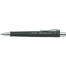  FABER-CASTELL Golyóstoll, 0,7 mm, nyomógombos tolltest, fekete tolltest, FABER-CASTELL &quot;Poly Ball&quot;, kék toll