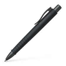 Faber-Castell Golyóstoll, 0,7 mm, nyomógombos tolltest, fekete tolltest, FABER-CASTELL &quot;Poly Ball Urban&quot;, kék toll