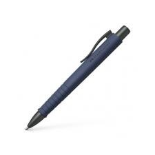 Faber-Castell Golyóstoll, nyomógombos, sötétkék tolltest, FABER-CASTELL "Poly Ball Urban", kék toll