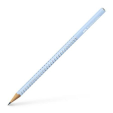 Faber-Castell Grafitceruza, B, háromszögletű, FABER-CASTELL "Sparkle", gyöngyház égkék ceruza