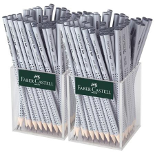 Faber-Castell Grafitceruza display, HB, háromszögletű, FABER-CASTELL Grip 2001 , ezüst ceruza