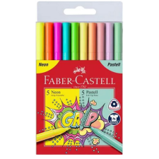Faber-Castell : Grip neon és pasztell filctoll szett 5+5db-os filctoll, marker