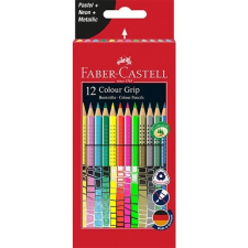 Faber-Castell Grip színes neon/pasztell/metál ceruza készlet 12 szín színes ceruza