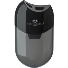 FABER-CASTELL Hegyező, kétlyukú, tartályos, FABER-CASTELL, fekete hegyező