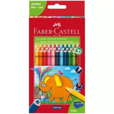Faber-Castell : Jumbo 24db-os háromszögletű színes ceruza szett hegyezővel színes ceruza