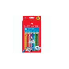 Faber-Castell Jumbo Grip Háromszögletű Színesceruza készlet (12 szín + hegyező) színes ceruza