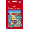 Faber-Castell Kinder Aquarell Akvarell színes ceruza készlet ecsettel (36 db / csomag) (114437)