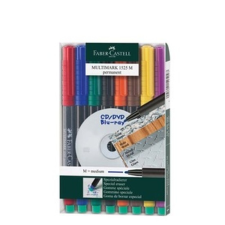 Faber-Castell Multimark 1525M alkoholos rostirón kerek hegy 1mm 8db-os készlet filctoll, marker