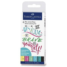 Faber-Castell Pitt Artist toll kézi betűkkel ellátott markerek, 6 színben filctoll, marker