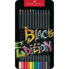 Faber-Castell Színes ceruza Faber-Castell Black Edition 12 db-os klt fekete test fém dobozban