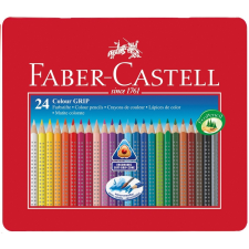Faber-Castell Színes ceruza FABER-CASTELL Grip háromszögletű fémdobozos 24 db/készlet színes ceruza