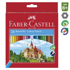 Faber-Castell Színes ceruza FABER-CASTELL hatszögletű 24 db/készlet színes ceruza