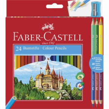 Faber-Castell Színes ceruza FABER-CASTELL hatszögletű 24 db/készlet+ 3 db kétvégű színes ceruza színes ceruza