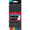 Faber-Castell Színes ceruza készlet, háromszögletű, FABER-CASTELL  Black Edition ,  12 különböző szín
