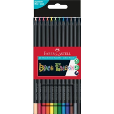 Faber-Castell Színes ceruza készlet, háromszögletű, FABER-CASTELL  Black Edition ,  12 különböző szín színes ceruza