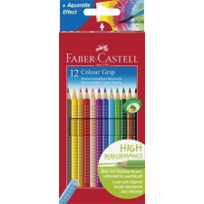 Faber-Castell Színes ceruza készlet, háromszögletű, FABER-CASTELL "Grip 2001", 12 különböző szín színes ceruza