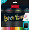 Faber-Castell Színes ceruza készlet, háromszögletű, FABER-CASTELL "Black Edition", 50 különböző szín